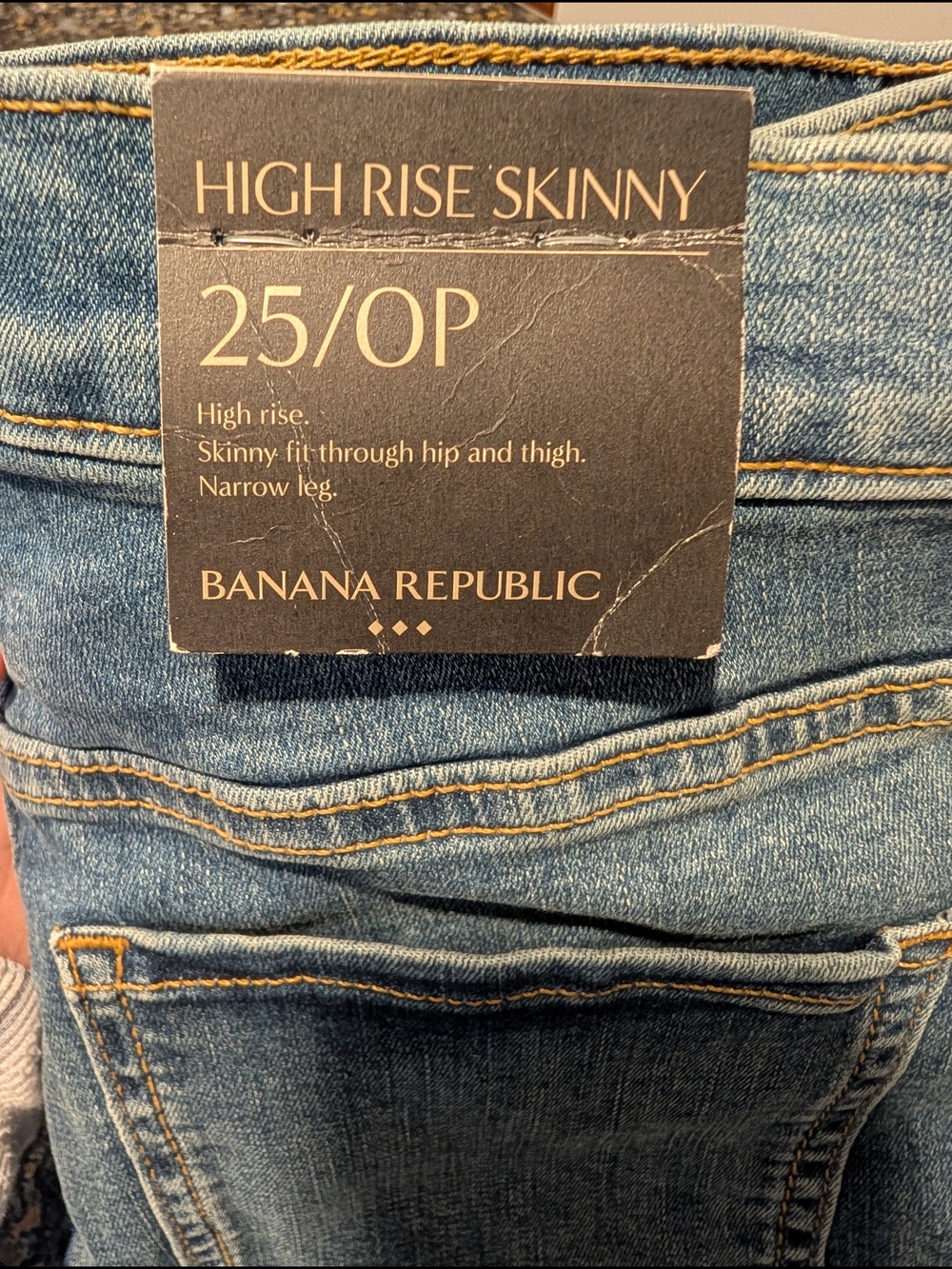 Banana Republic High-Rise Skinny Jeans in Medium Blue Denim